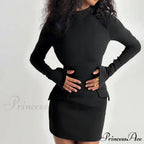 Navy Sleeve Bodycon Birthday Mini Dress