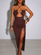 Nevaeh Hollow Out Backless Maxi Dress