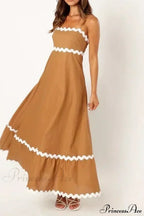 New Fashion Sexy Strapless Strap Women Long Boho Dress