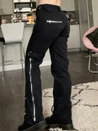 New Gloomy Punk Gothic Y2K Patchwork Pant