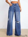 New Loose Ripped Fashion High Waist Wide Leg Casual Y2K Jean