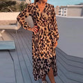 Karla Statement V Neck Animal Print Dress Designer Edit