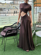 Nina Cutout Short Sleeve Maxi Dress