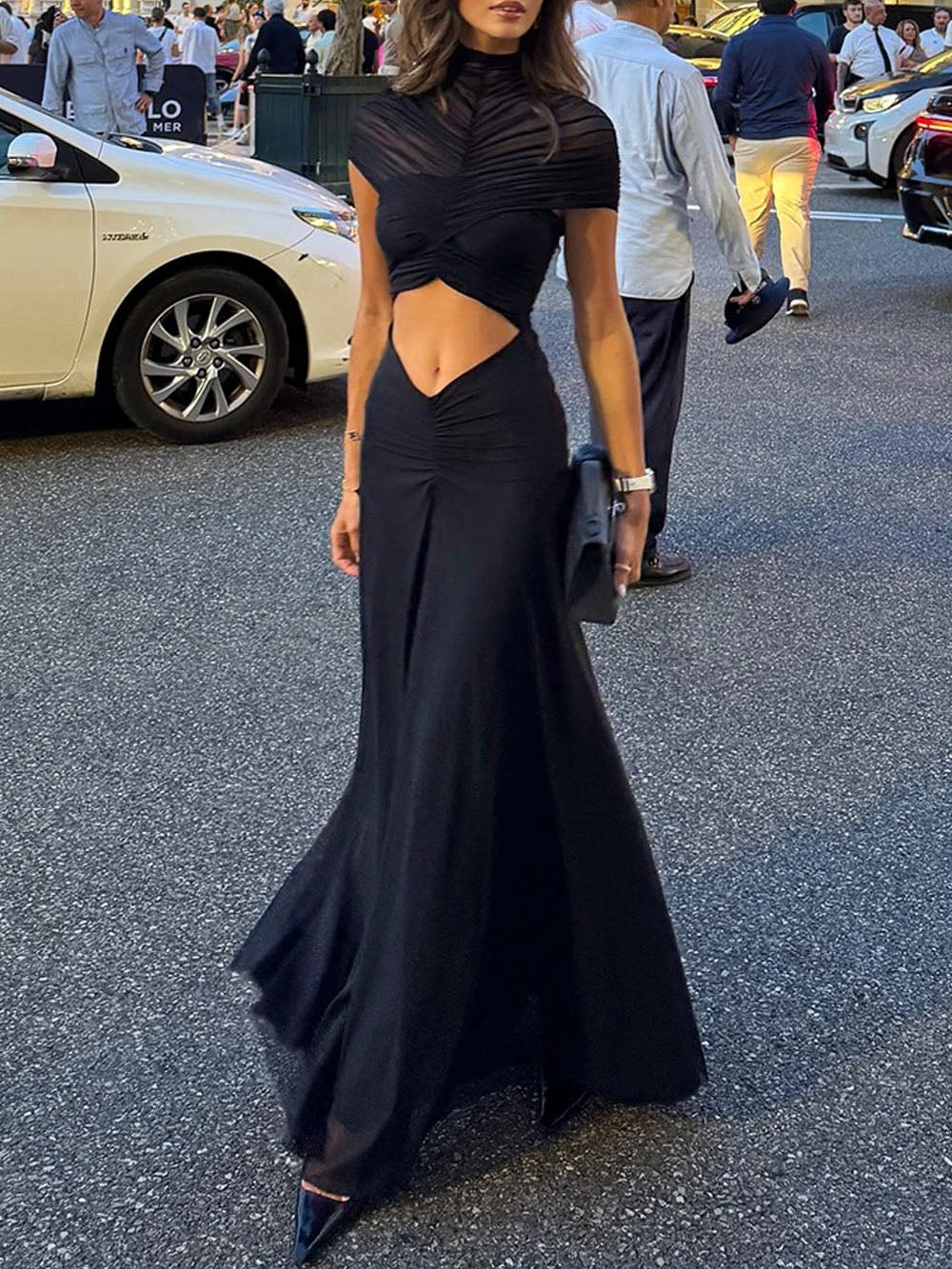 Nina Cutout Short Sleeve Maxi Dress
