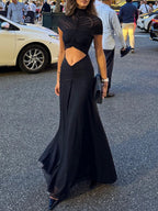 Nina Cutout Short Sleeve Maxi Dress