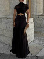 Nina Cutout Short Sleeve Maxi Dress