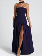 Noelle Strapless Split Maxi Dress