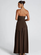 Noelle Strapless Split Maxi Dress