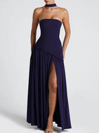 Noelle Strapless Split Maxi Dress