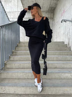 Evodia Dress and Cardigan in a Set for Women Party Night Style