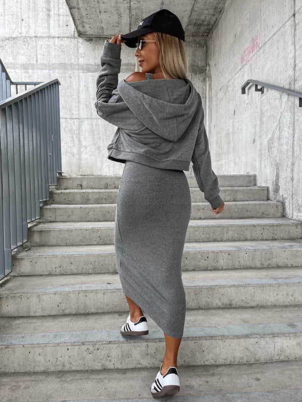 Evodia Dress and Cardigan in a Set for Women Party Night Style