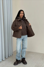 Notch Lapel Relaxed Fit Wool Blend Coat
