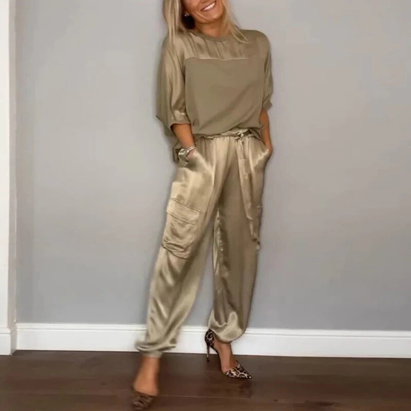 Maya Timeless Casual Dress Set Elevated Occasion Wear