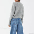 O-neck Cropped Button Knitted Cardigan