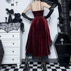 Obscure Attractive Cinch Waist Pull Midi Dress