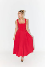 Yade High - Waisted Midi Dress