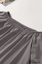 Off-Shoulder Blouse Tie with Hem