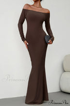 Off Shoulder Fishtail Dress