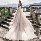 Off-Shoulder Minimalist Wedding Dress