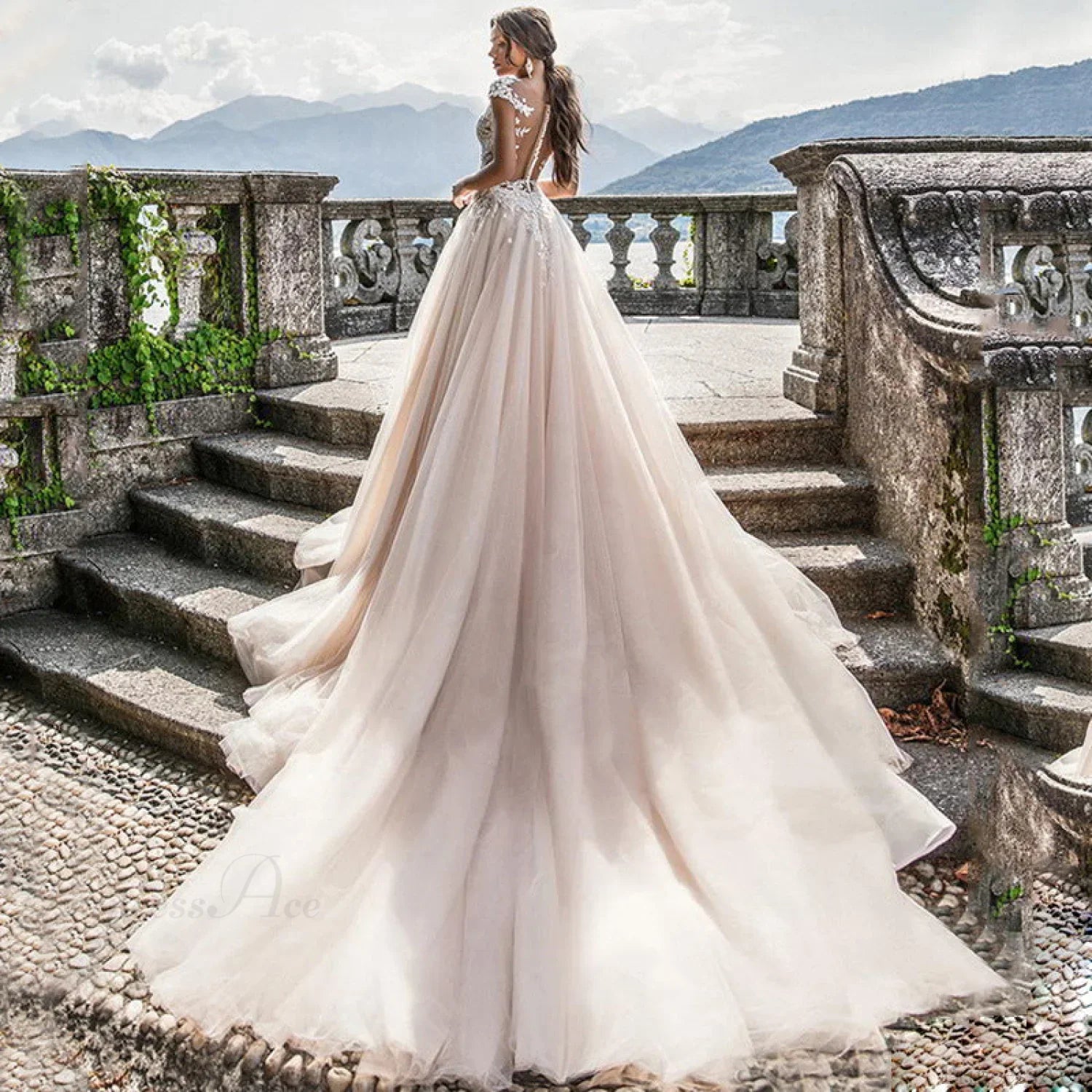 Off-Shoulder Minimalist Wedding Dress
