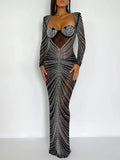 Olive Bodycon Maxi Dress