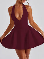 Olive Sleeveless Mini Dress