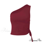 One Shoulder Cami Tie with Detail