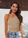 One-Shoulder Ribbed Tank
