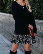 One Hundred Lifetimes Contrast Sweater Dress