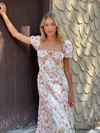 Lace Backless Bodycon Maxi Dress