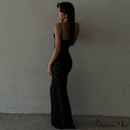 Out Lace Sheer Maxi Dress
