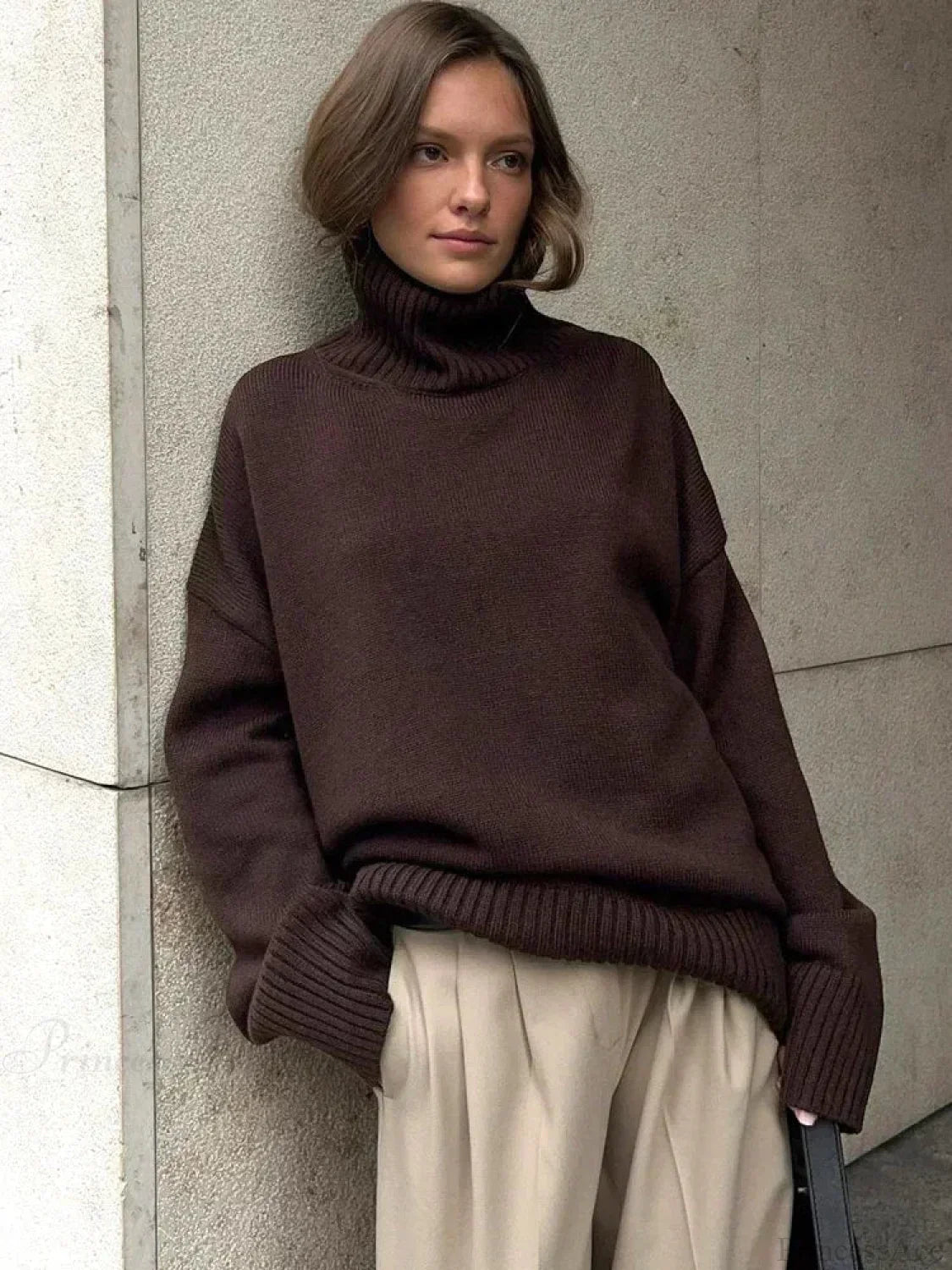 Oversize Vintage Turtleneck Winter Sweater