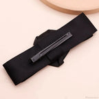 Oversized Bow Knot Fabric Rose Top Clip Hair Accessory for Christmas