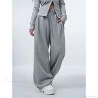 Oversized Gray Y2K Women Sweatpants Pants