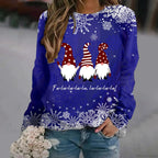 Oversized Print Crew Neck Soft Long Sleeve Casual Loose Y2K Winter Hoodie