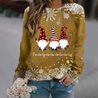 Oversized Print Crew Neck Soft Long Sleeve Casual Loose Y2K Winter Hoodie