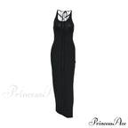Party Fashion Bandage Sleeveless Backless Long Casual Elegant Bodycon Dress