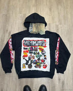 Patched Pullover Sweatshirt Hoodie