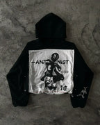 Patched Pullover Sweatshirt Hoodie