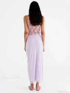 Patchwork Lace V-neck Skirt Vacation Dress