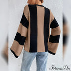 Patchwork Striped Women's Sweater