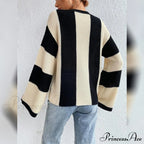 Patchwork Striped Women's Sweater