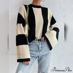 Patchwork Striped Women's Sweater
