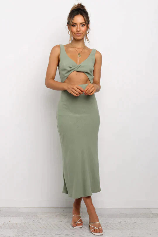 Galla Midi Dress in a Wrap Style for Women Casual Daywear