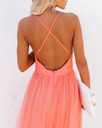 Petal Dust Maxi Dress Apricot