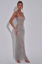 Giovanna Elevated Altea Long Glittery Dress Chic Silhouette Collection