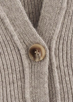 Heatherwood - Ribbed Knit V-Neck Cardigan