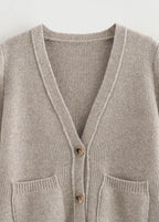 Heatherwood - Ribbed Knit V-Neck Cardigan