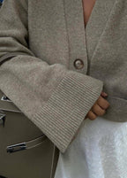 Heatherwood - Ribbed Knit V-Neck Cardigan