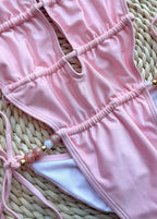 Marbella Cutout One Piece - Ruched High Leg Swimsuit